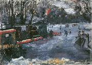 Lovis Corinth Eisbahn im Berliner Tiergarten oil on canvas